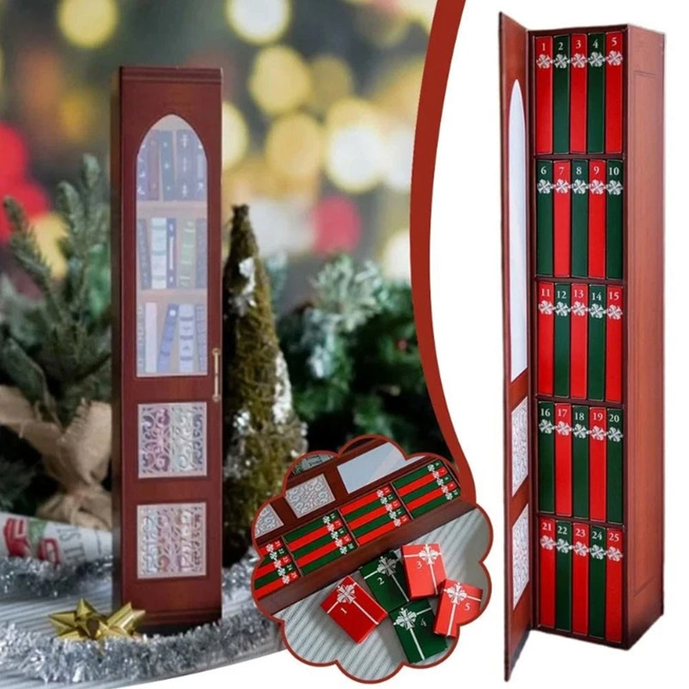 2025 Mini Book Christmas Advent Calendar - 24 Days of Mini Books & Surprises, Reusable Holiday Countdown Decor
