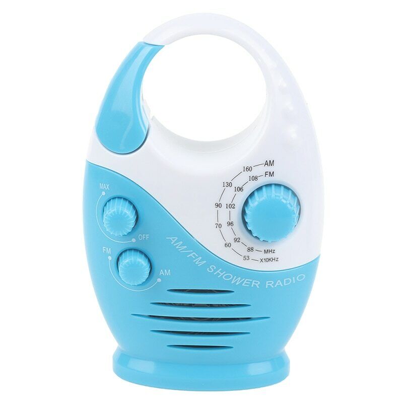 Waterproof Portable FM AM Radio Shower Music Hanging Radio Suit Bathroom Bath