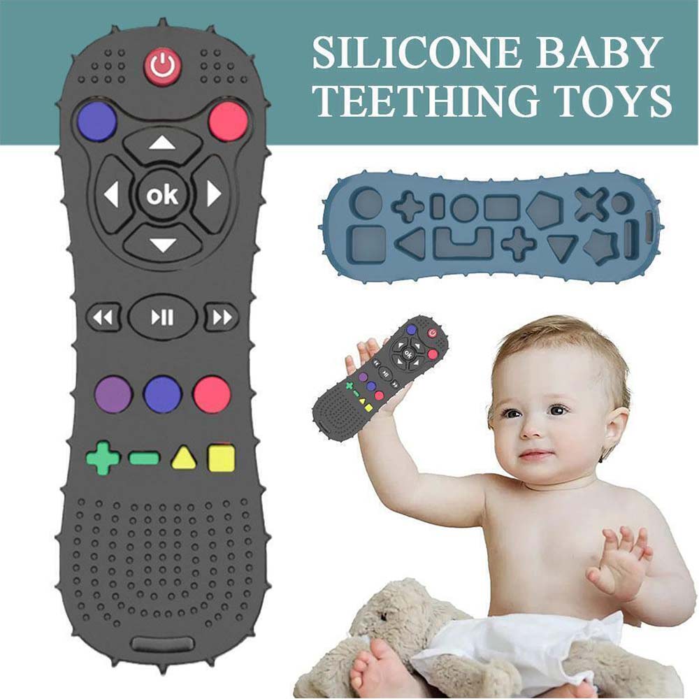 Baby Teething Toy TV Remote Control Shape Chew Toys Teether Silicone Soothe Toy