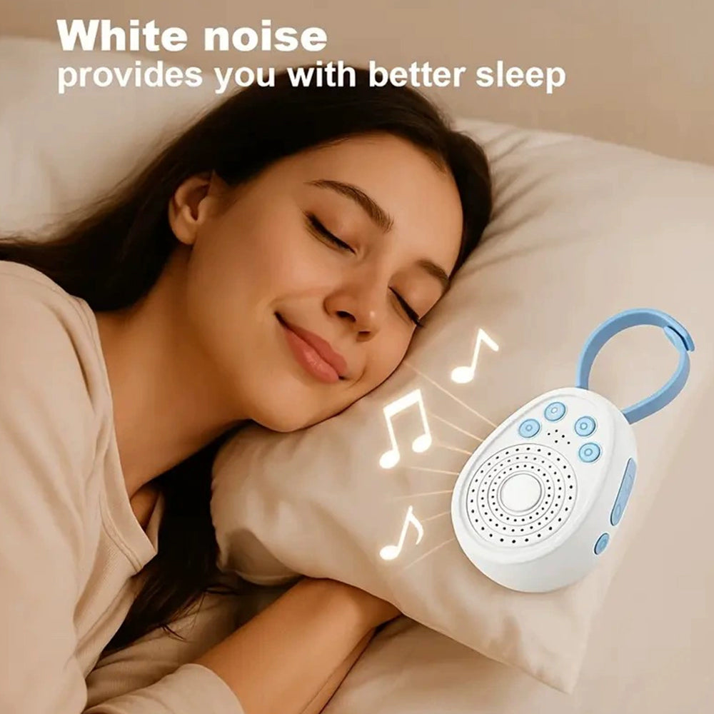 White Noise Machine Portable – Sleep Sound Timer, USB-C, 20 Soothing Sounds