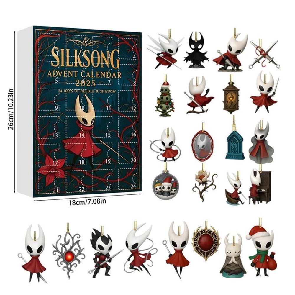 Hollow Knight: Silksong Advent Calendar 2025 | 24-Day Collectible Keychain Series with 2D Acrylic Figures