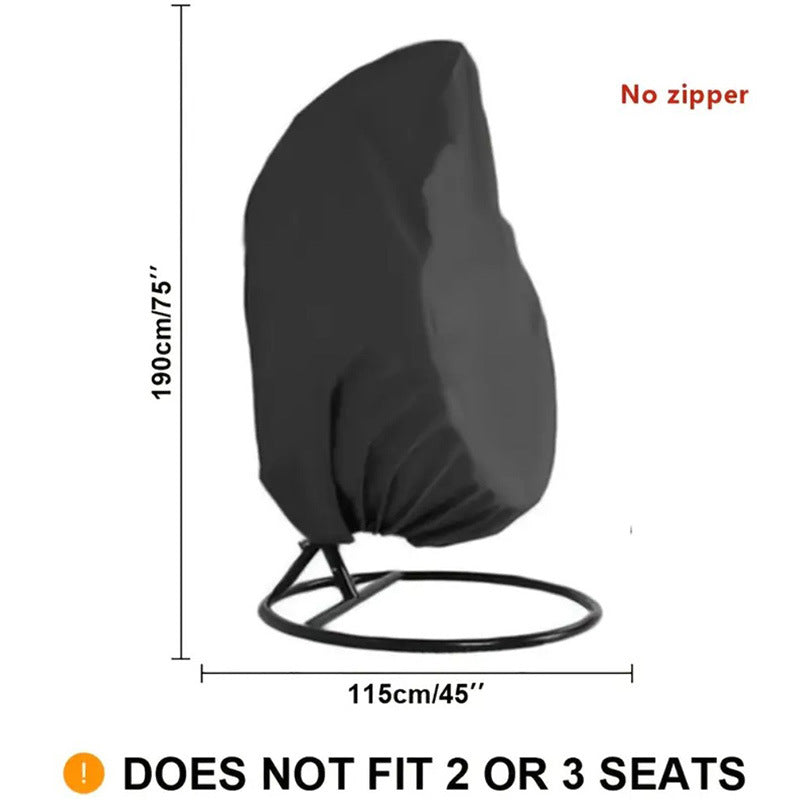 Outdoor Hanging Egg Chair Cover - Waterproof 210D Oxford Fabric Dust & Rain Protection