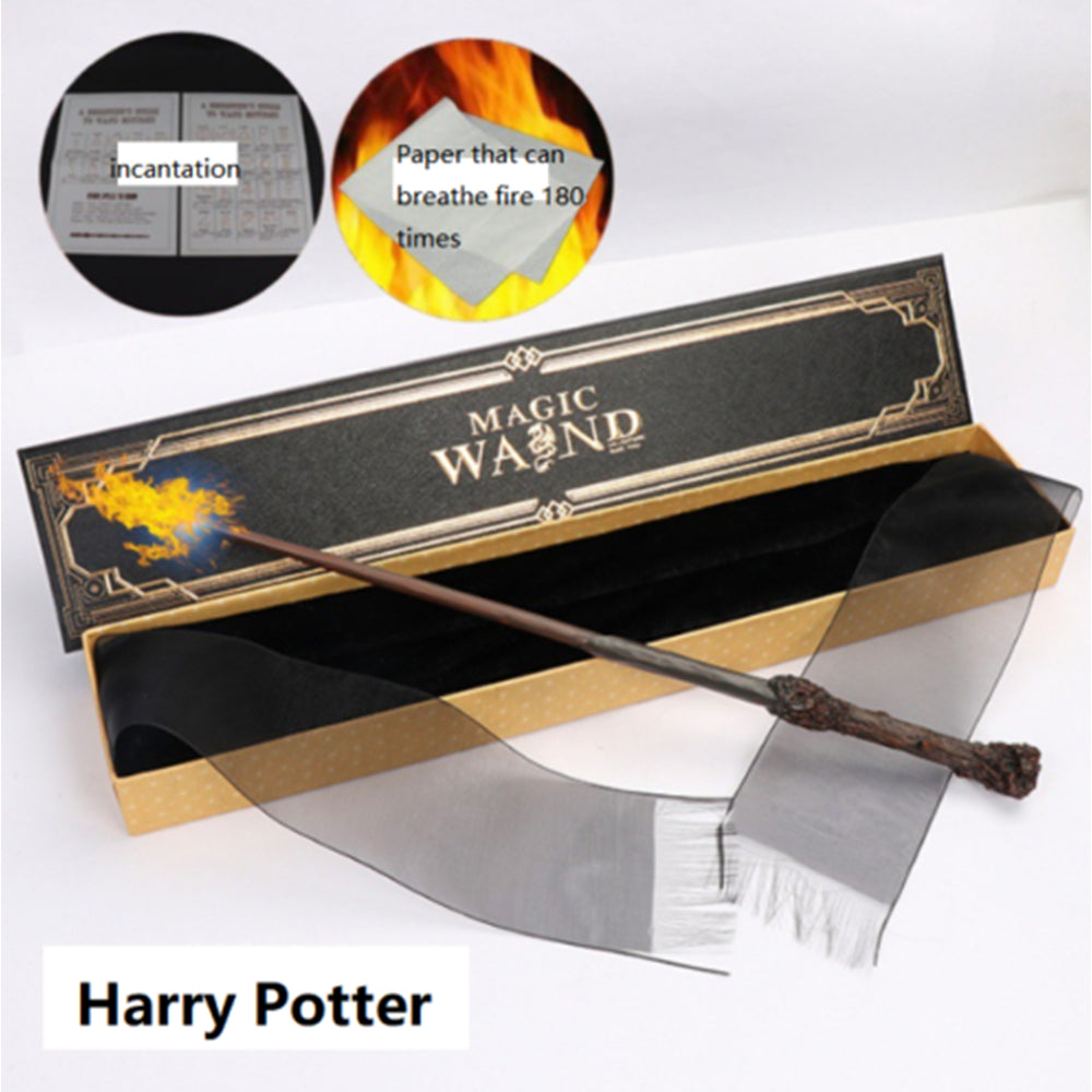 Harry Potter Same Style Flame Magic Wand Toy Real Fireball CosPlay Halloween
