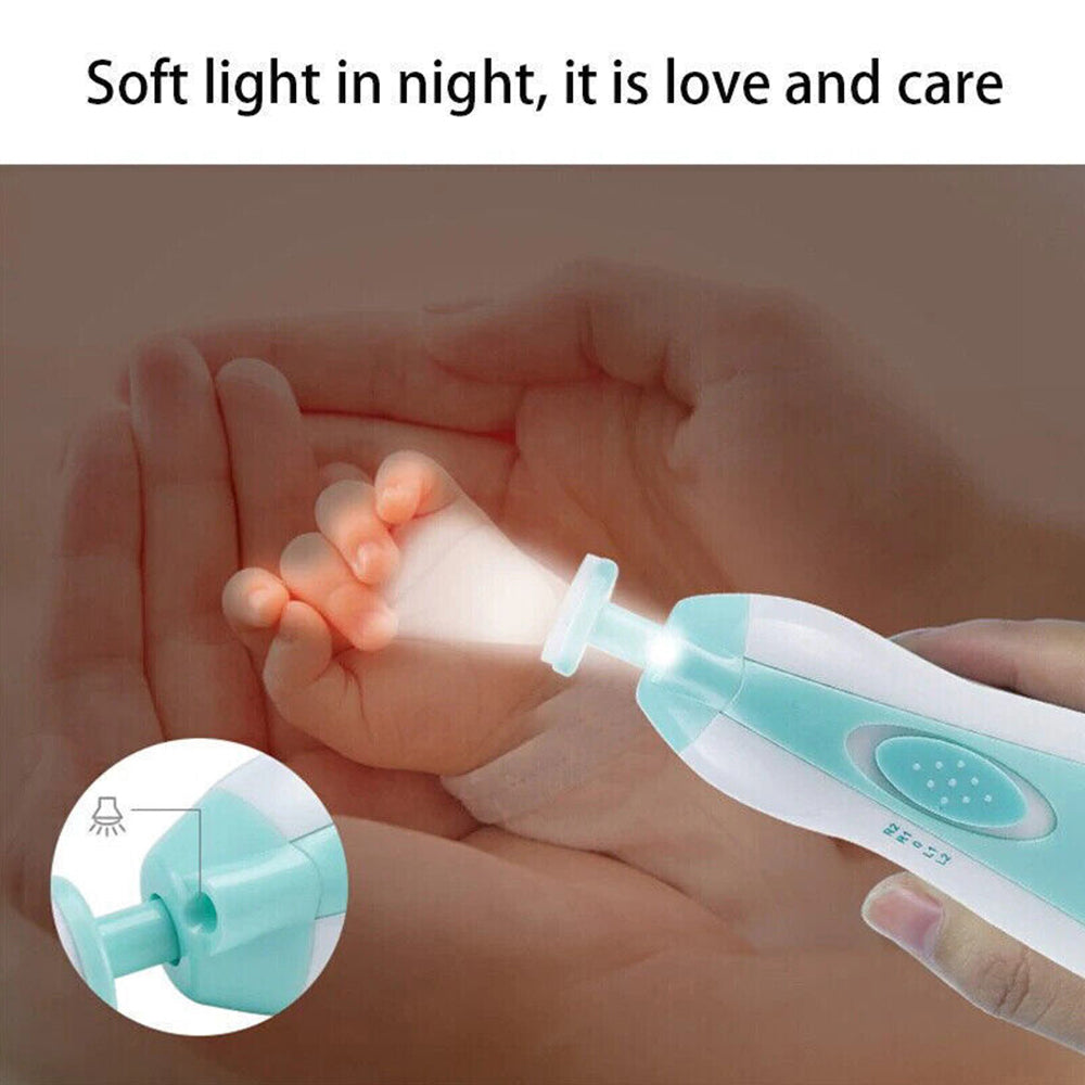 Electric Baby Nail Trimmer Infant Newborn Safe Grinder Clipper Tools Set