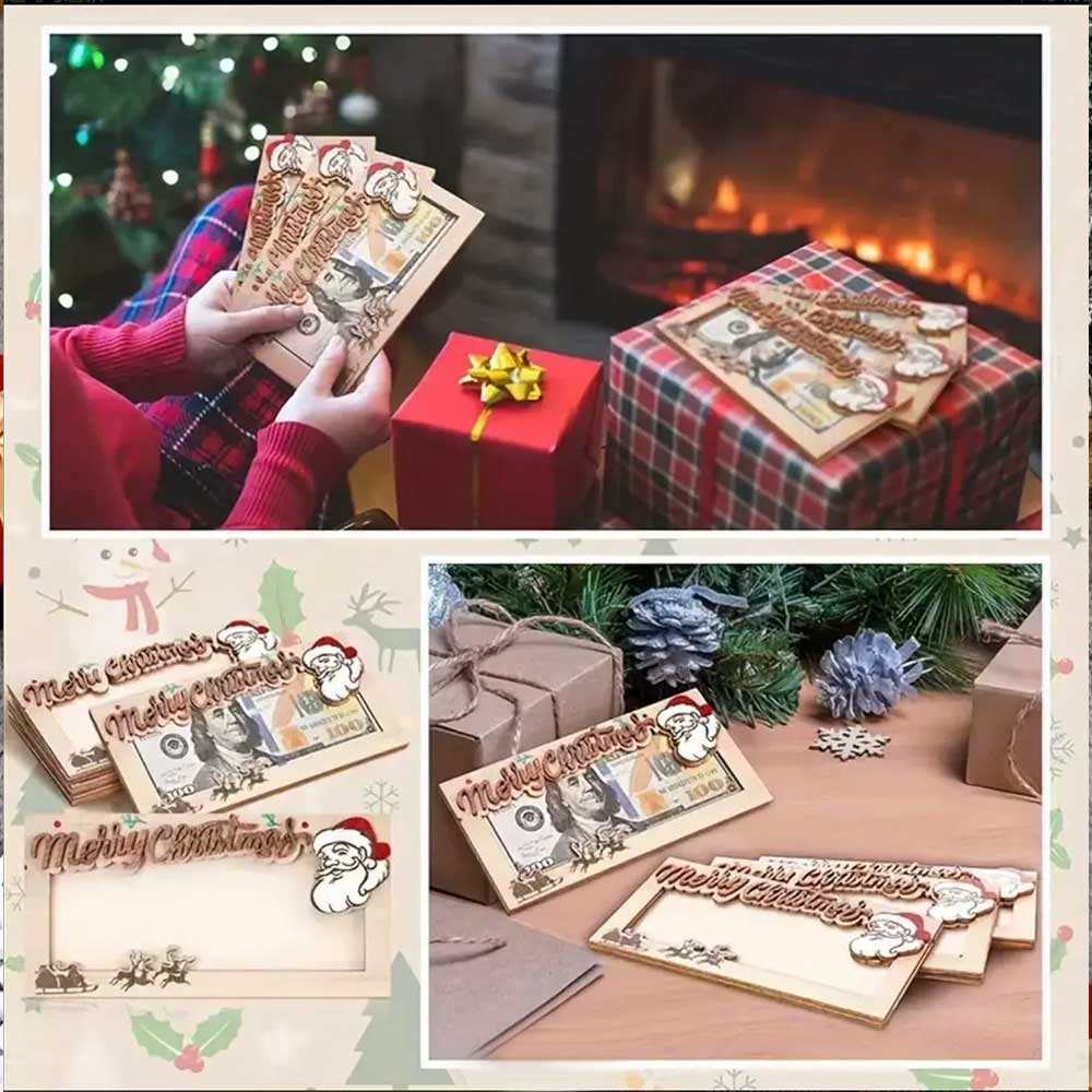 2-Pack Assorted Christmas Money Gift Wallets with Envelopes - Cute Holiday Cash Holder & Card Organizer