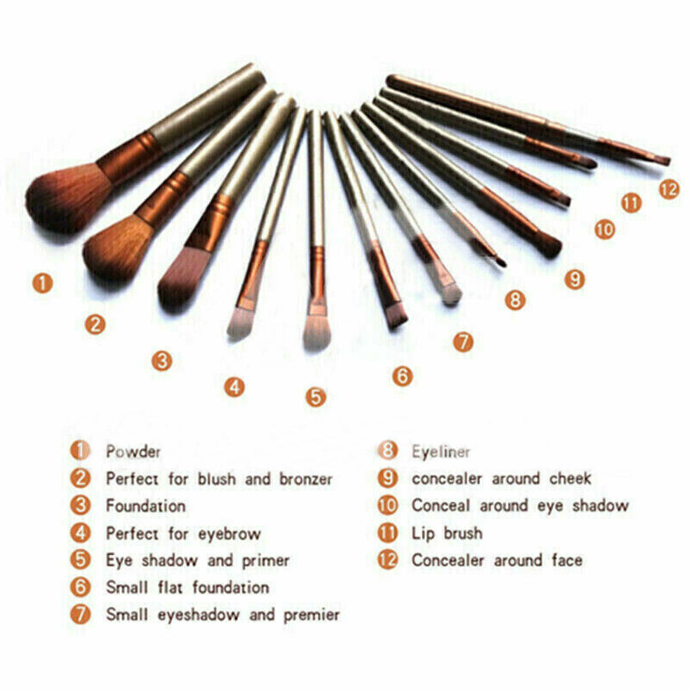 12pcs NK3 Makeup Cosmetic Brushes Set Powder Foundation Eyeshadow Lip Brush Tool