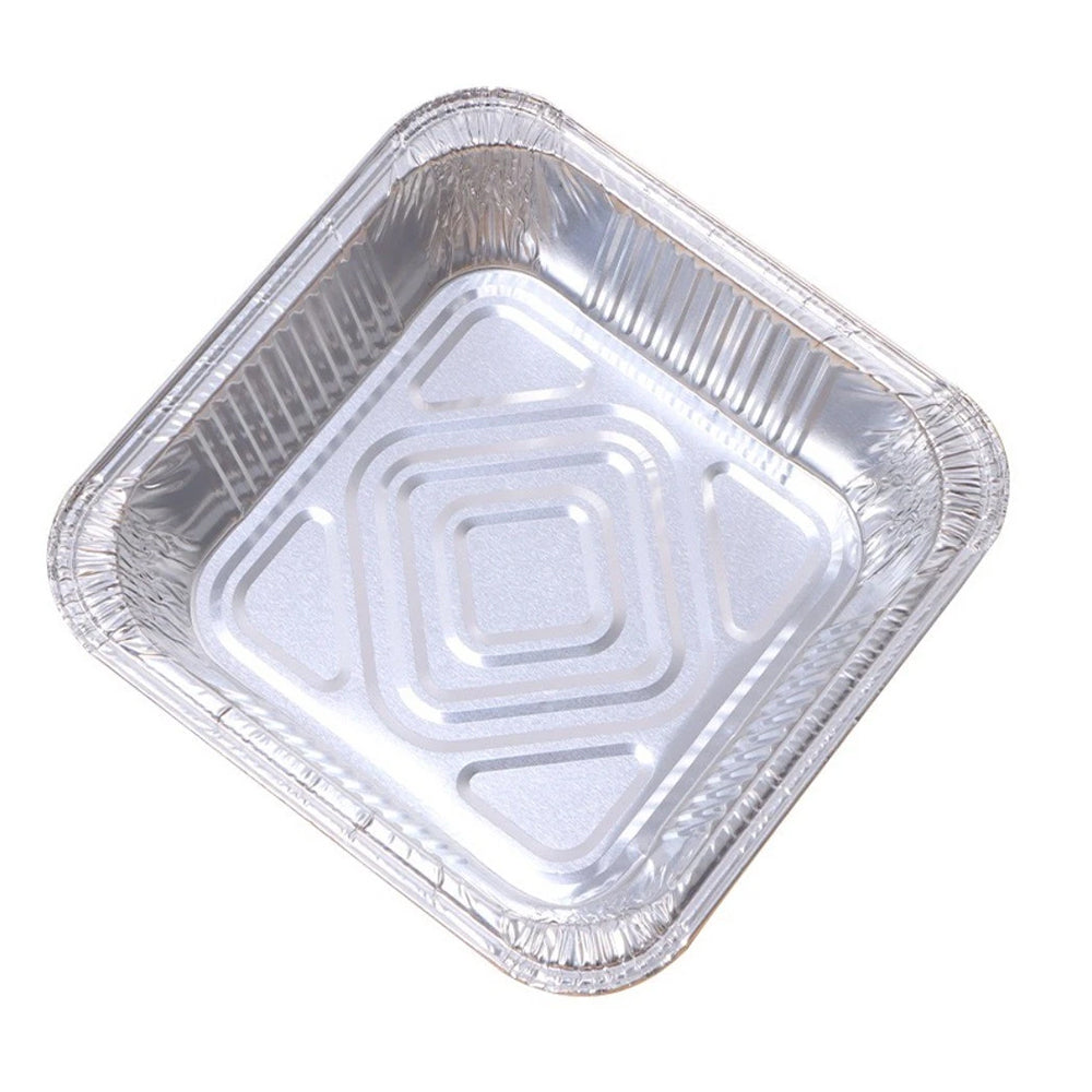 30pcs 8/9 Inch Air Fryer Aluminum Foil Pans - Oil-Proof Baking Trays for Roasting & Cooking