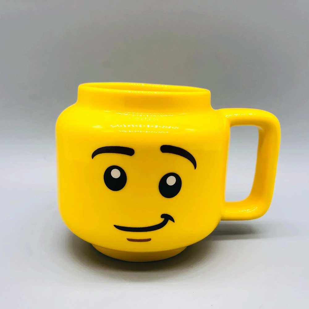 Funny Ceramic Cup Lego Mug Smiling Expression Face Cartoon Coffee Milk Tea 250ml