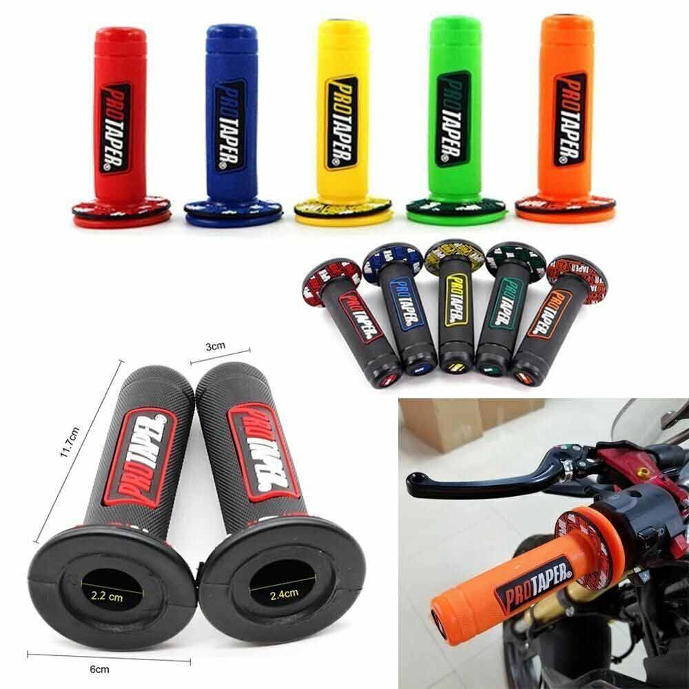 7/8" Motorcycle Hand Grips Pair Rubber Gel Brake Hands Pit Dirt Bike Motocross Motorcycle