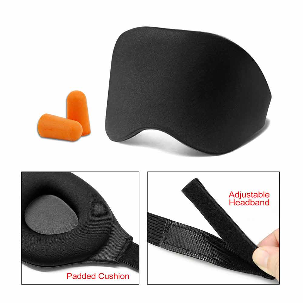 Travel Sleep Eye Mask soft 3D Memory Foam Padded Shade Cover Sleeping Blindfold