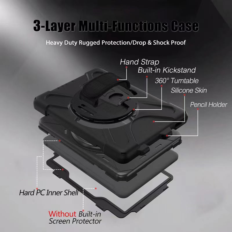 Rugged Case with Pen Holder for Galaxy Tab Active 5 Pro/Active 4 PRO 10.1" (2022)/ Active Pro 10.1" (2019)