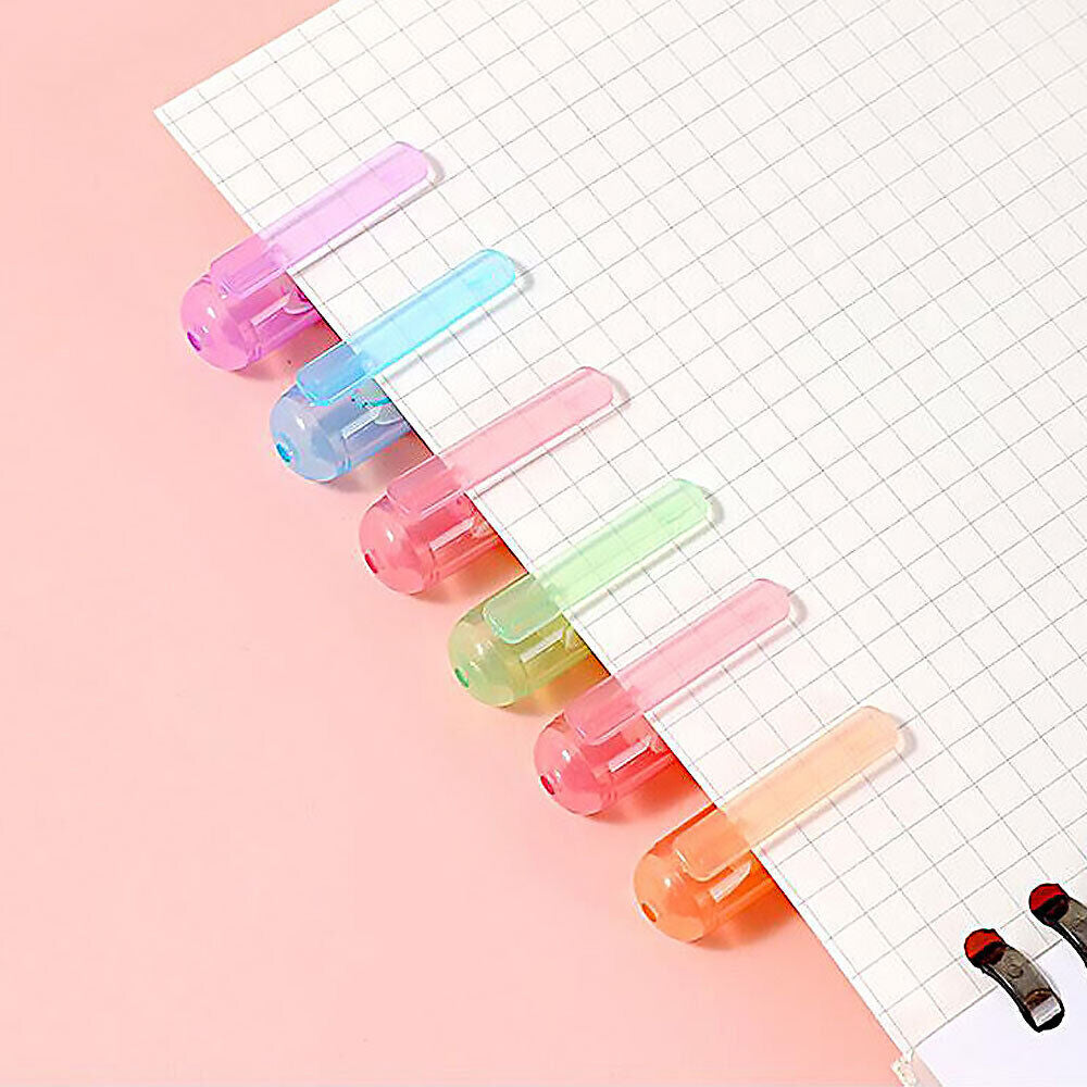 6PCS/Set  Curve Highlighter Pen Set, Tip Pens with Different Curve Shapes Fine