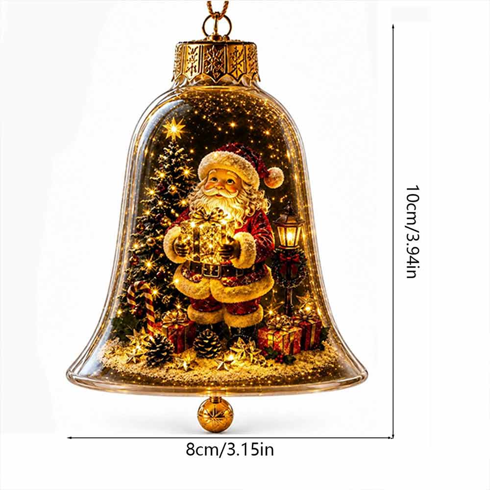 Christmas LED Story Ornament – Glowing Mini Holiday Scene, Hanging & Tabletop