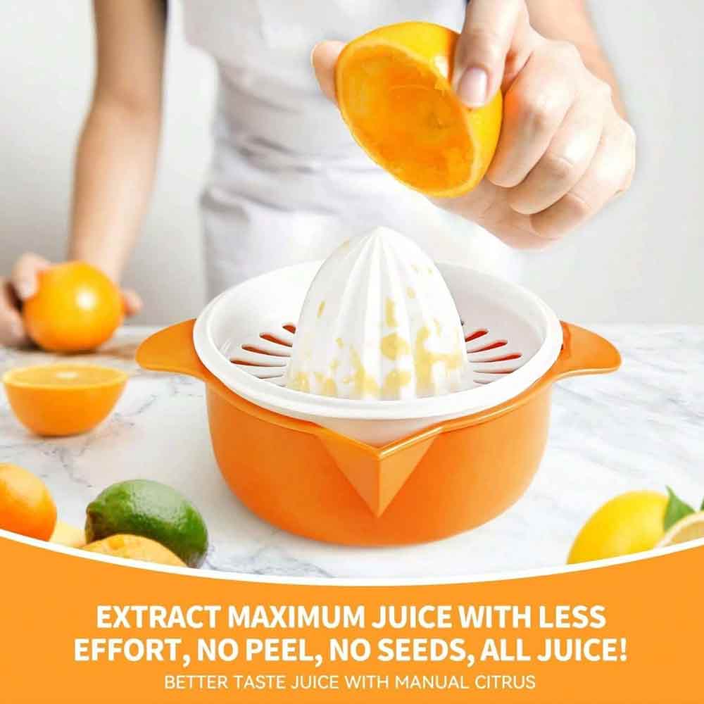 250ml Hand Press Citrus Juicer, Portable Fruit Squeezer for Lemon Orange