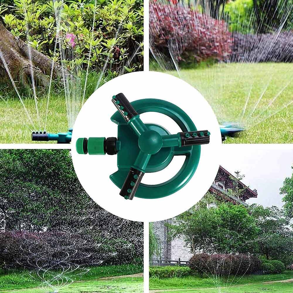 Garden Sprinkler Fork Spray Head Automatic 360 Degree Rotating Water Sprayer