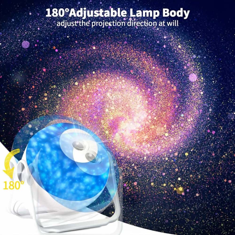 7in1 HD Galaxy Planetarium Projector Night Light with Nebula Moon Planets Aurora