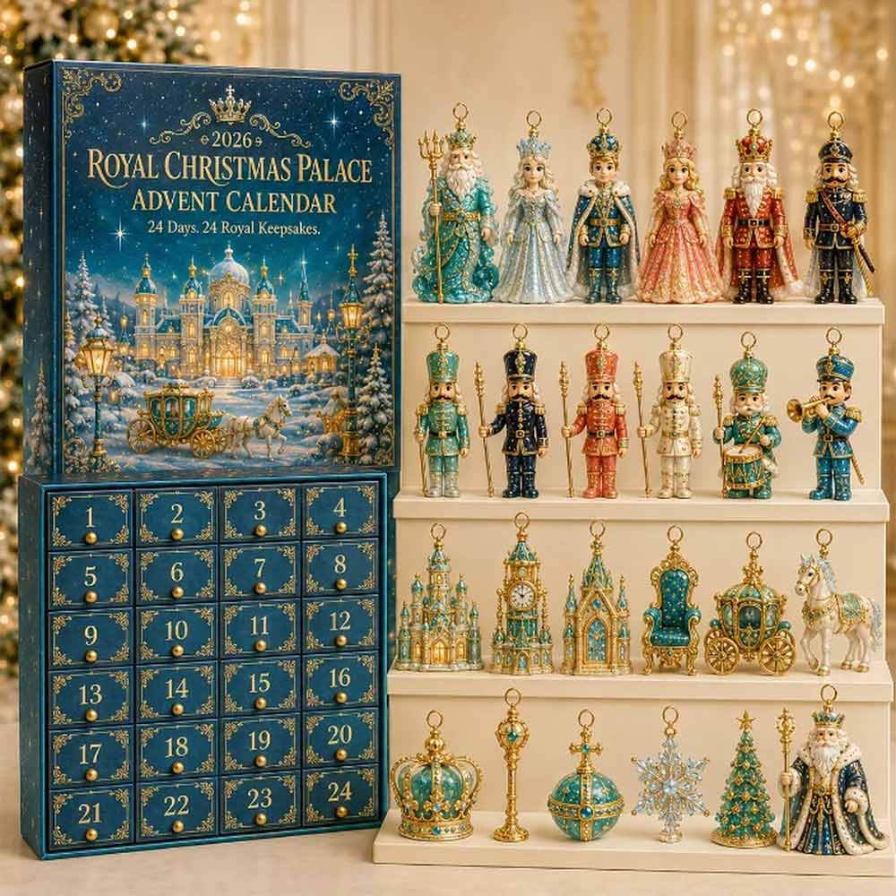24-Day Nutcracker Advent Calendar –2D Christmas Countdown Resin Ornament Set