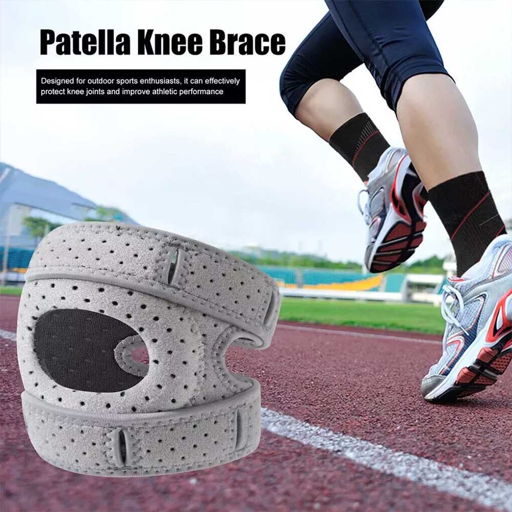 1pc Adjustable Patellar Tendon Support Strap Pressurize Patella Knee Brace Gel Pad