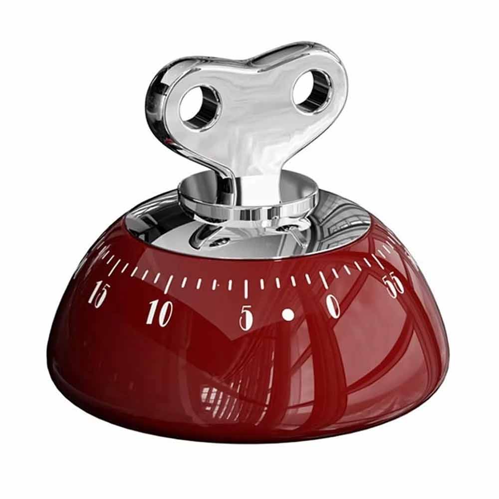 Manual Magnetic Kitchen Timer – Mechanical Mini 60-Minute Countdown Cooking Timer