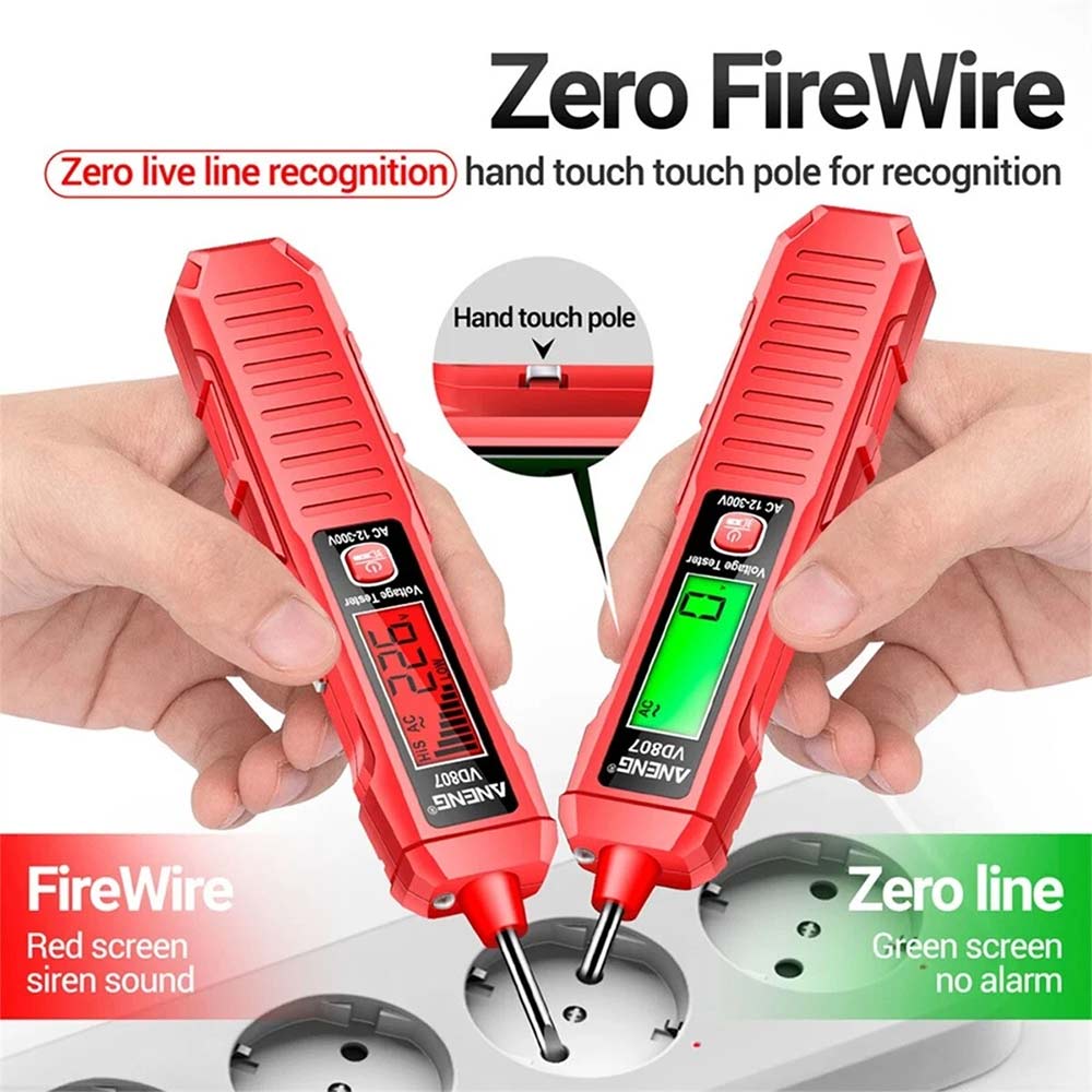Non-Contact Voltage Tester Pen AC Sensor Power Alert 12-300V Electric Detector
