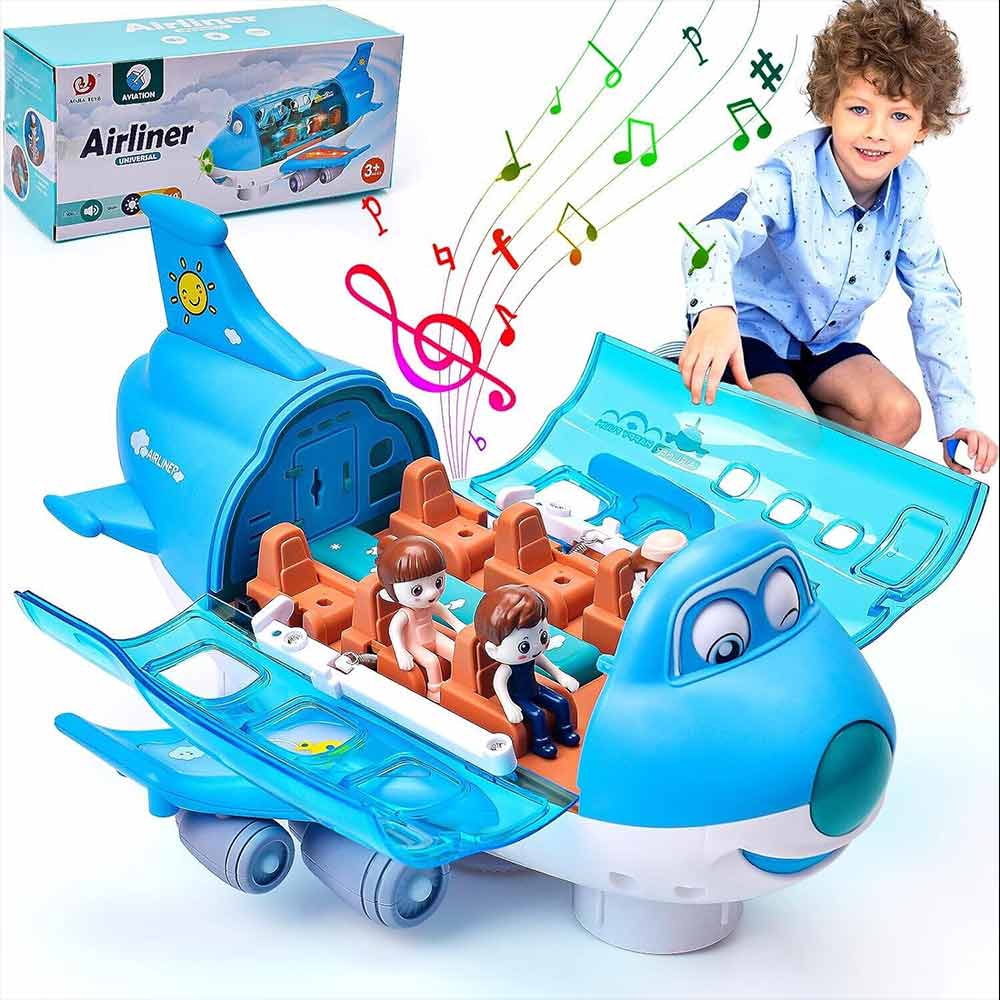 Airplane Toys with Music Light 360° Rotating Electric Toy Plane For Kid Children Gift