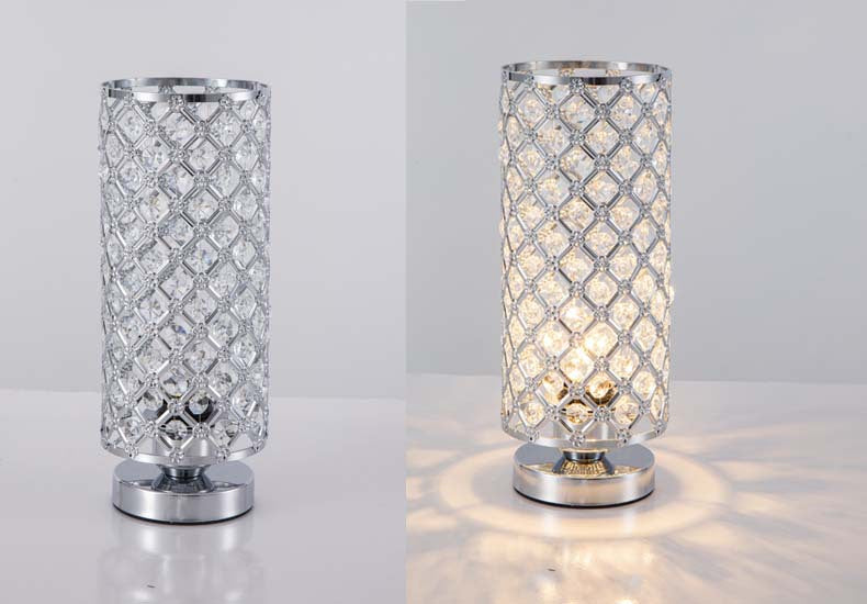 Crystal Bedroom Nightstand Light Bedside Table Lamp Home Decor Desktop Lamp