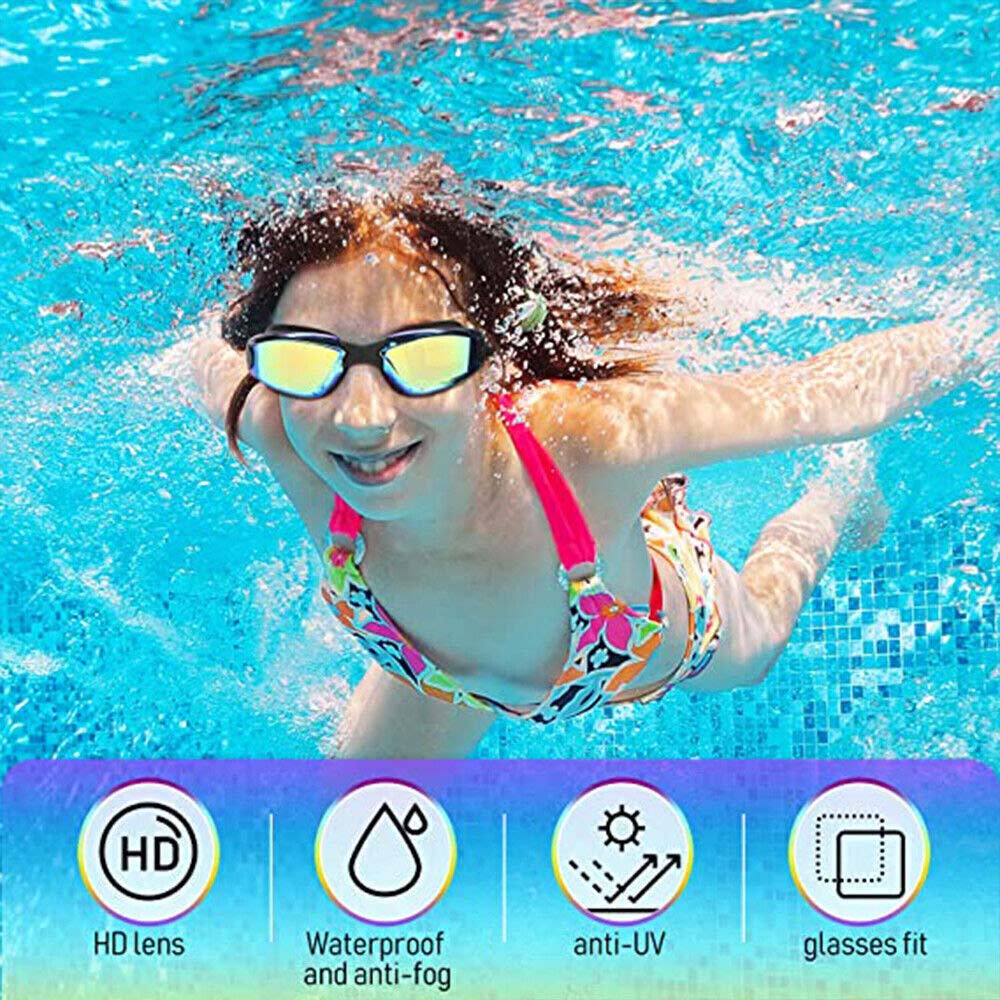 Swimming Goggles for Men Women Adult Teens Adjustable Anti Fog Diving Goggles