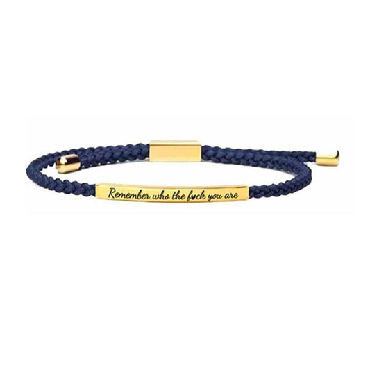 Remember Who The Fuc* You Are Motivational Tube Bracelet