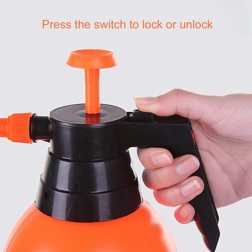 2L Pressure Pump Spray Bottle Easy Pump Adjustable Nozzle Garden Chemical Use