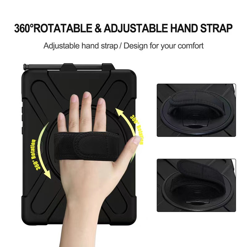 Rugged Case with Pen Holder for Galaxy Tab Active 5 Pro/Active 4 PRO 10.1" (2022)/ Active Pro 10.1" (2019)