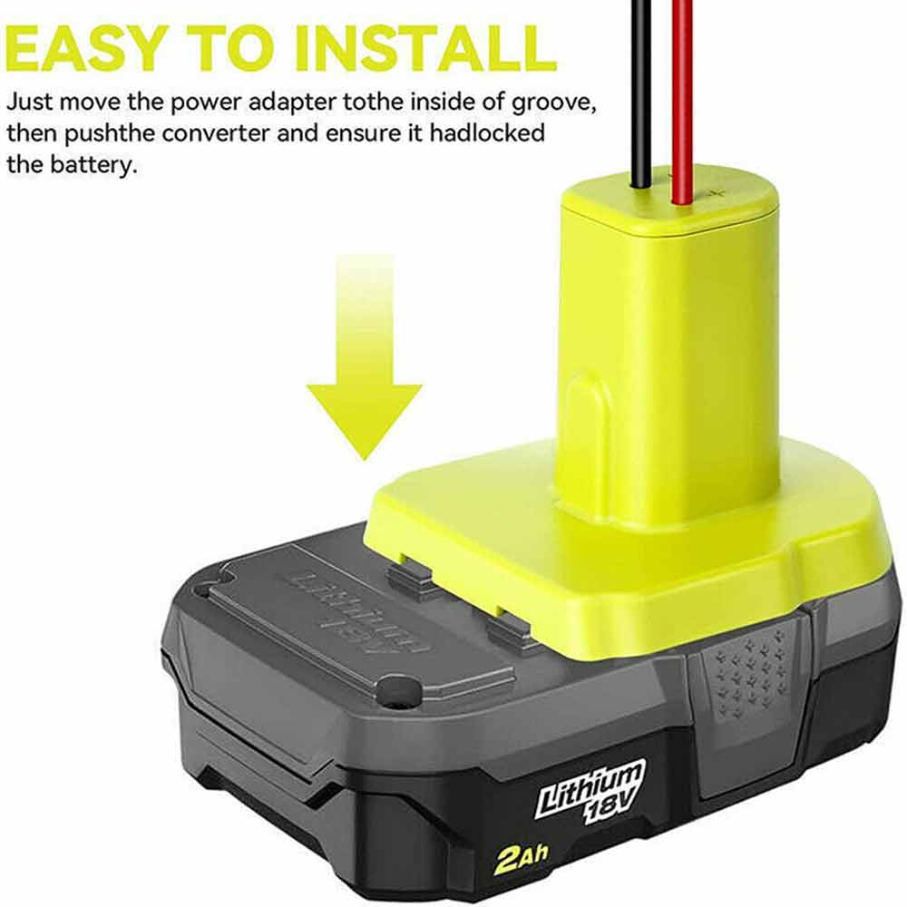Power Wheels adapter for Ryobi One+ 18V Lithium Ion Battery Dock Power Connector