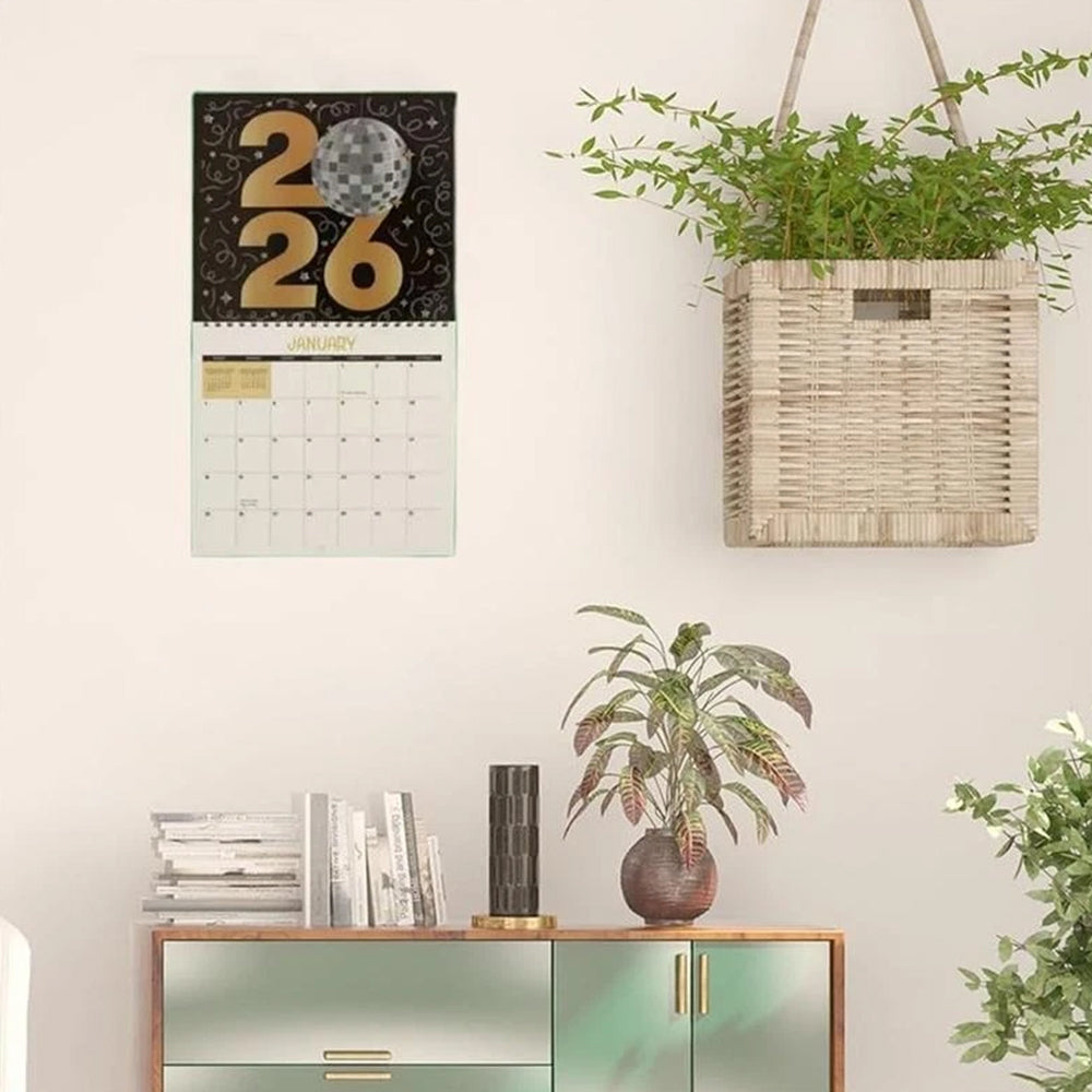 2026 DIY Diamond Painting Wall Calendar Kit – 12-Month Sparkling Art Calendar