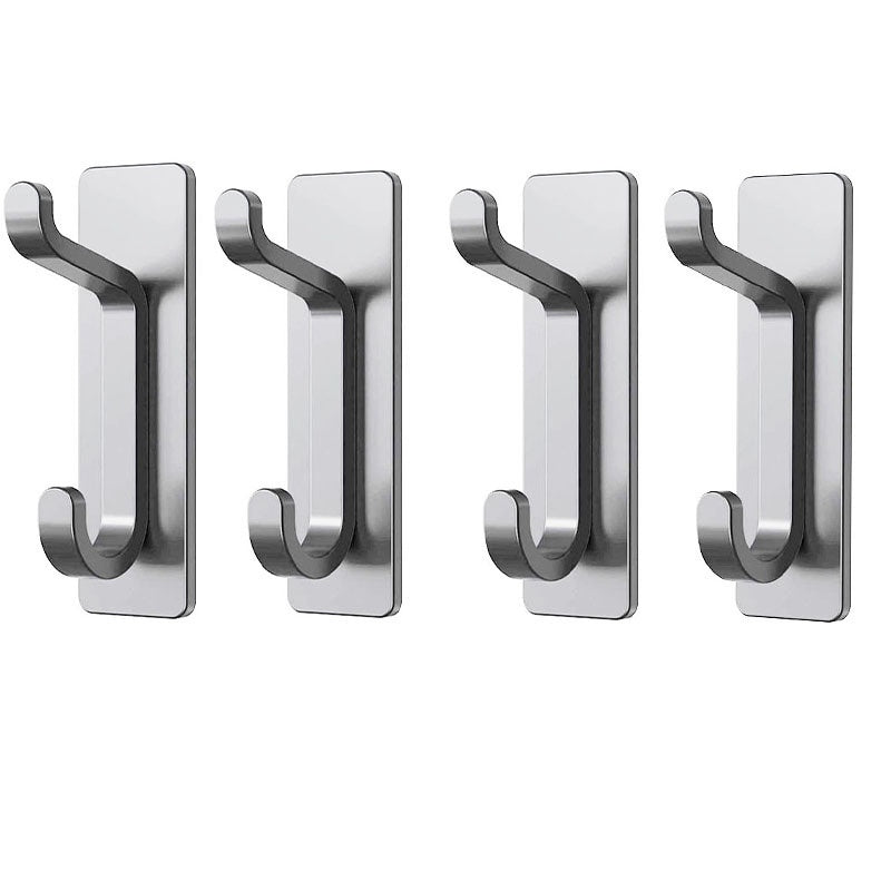 4x Self Adhesive Hooks Sticky Extra Strong Hanging up to 6KG Metal Heavy Duty