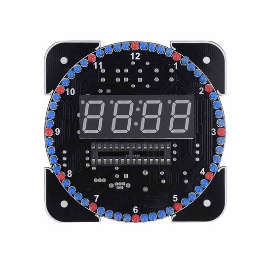 DIY Rotating Digital LED Electronic Digital Clock Temperature Display KIT + Case