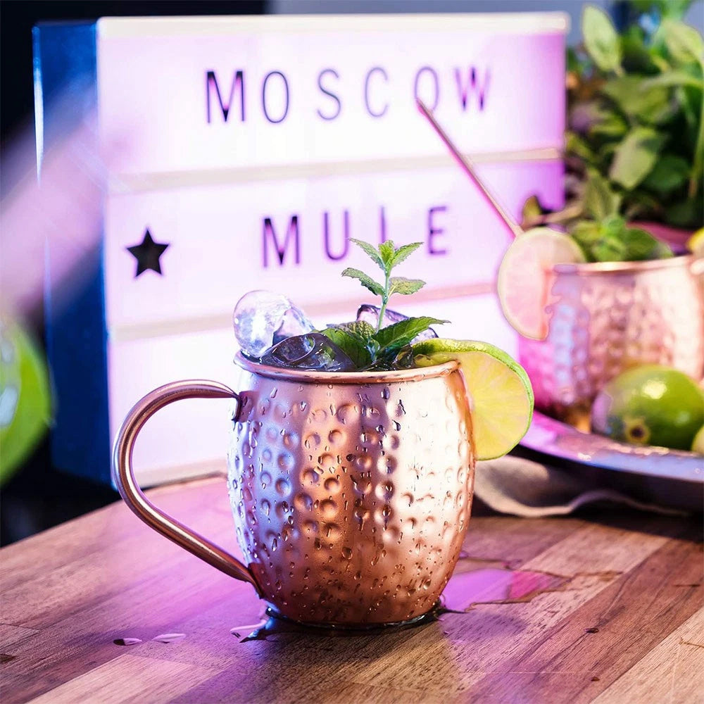 530ML Premium Copper Mule Mug for Moscow Mule, Coffee & Beer