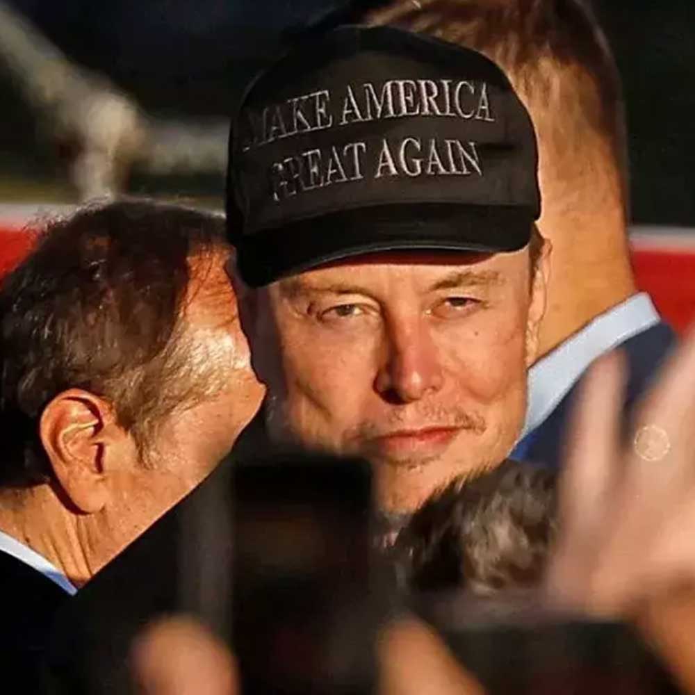 Black MAGA Hat Elon musk 2024 Trump Hat Make America Great Again Hat Baseball Cap