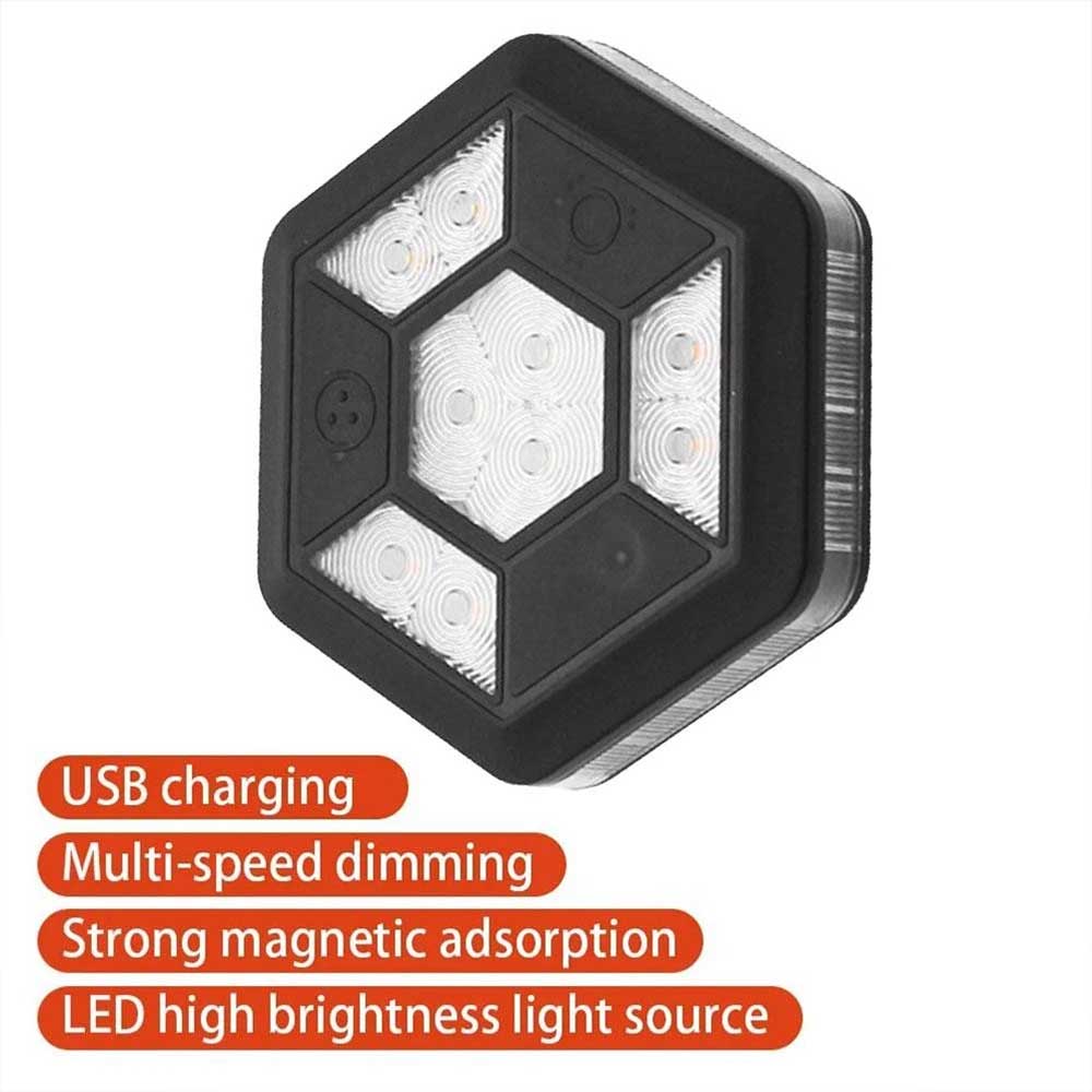 360° Rotating LED Magnetic Car Warning Light - Rechargeable Flashing Safety Beacon