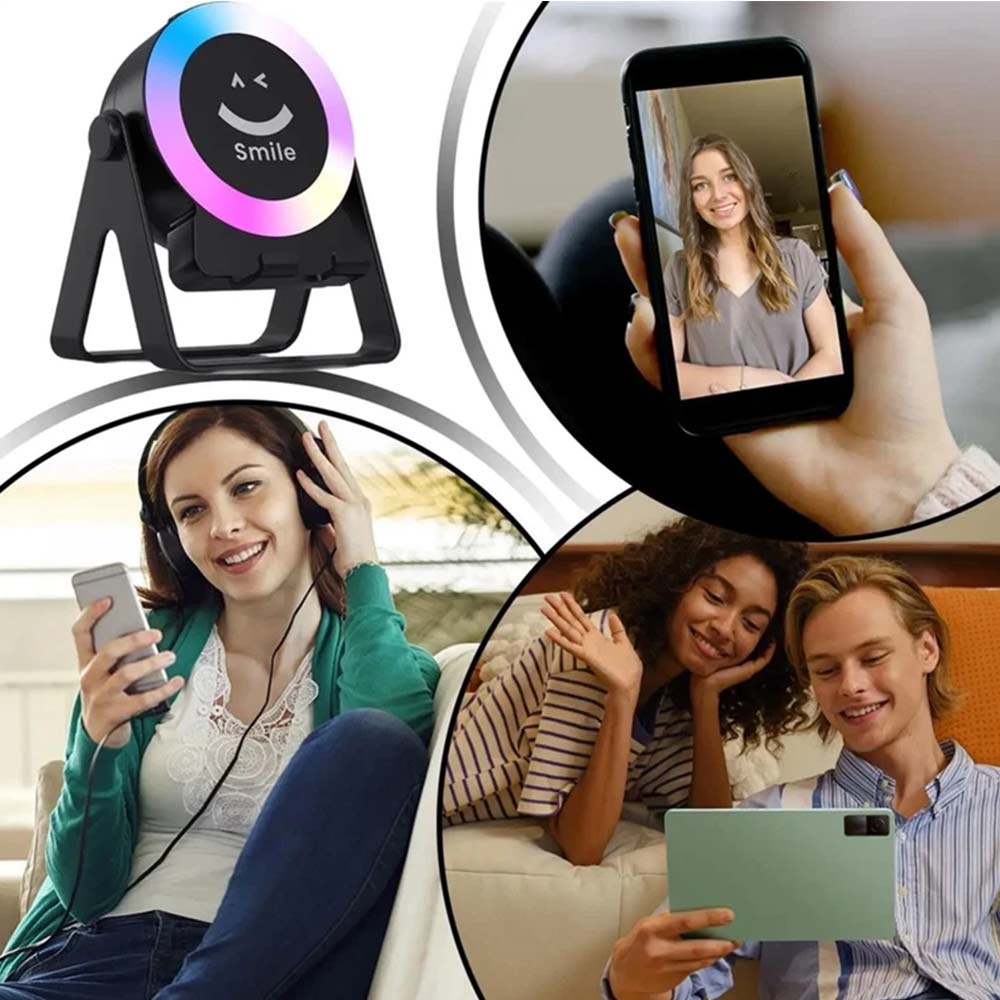 4-in-1 Wireless Induction Bluetooth Speaker - Rechargeable Phone Stand with Light