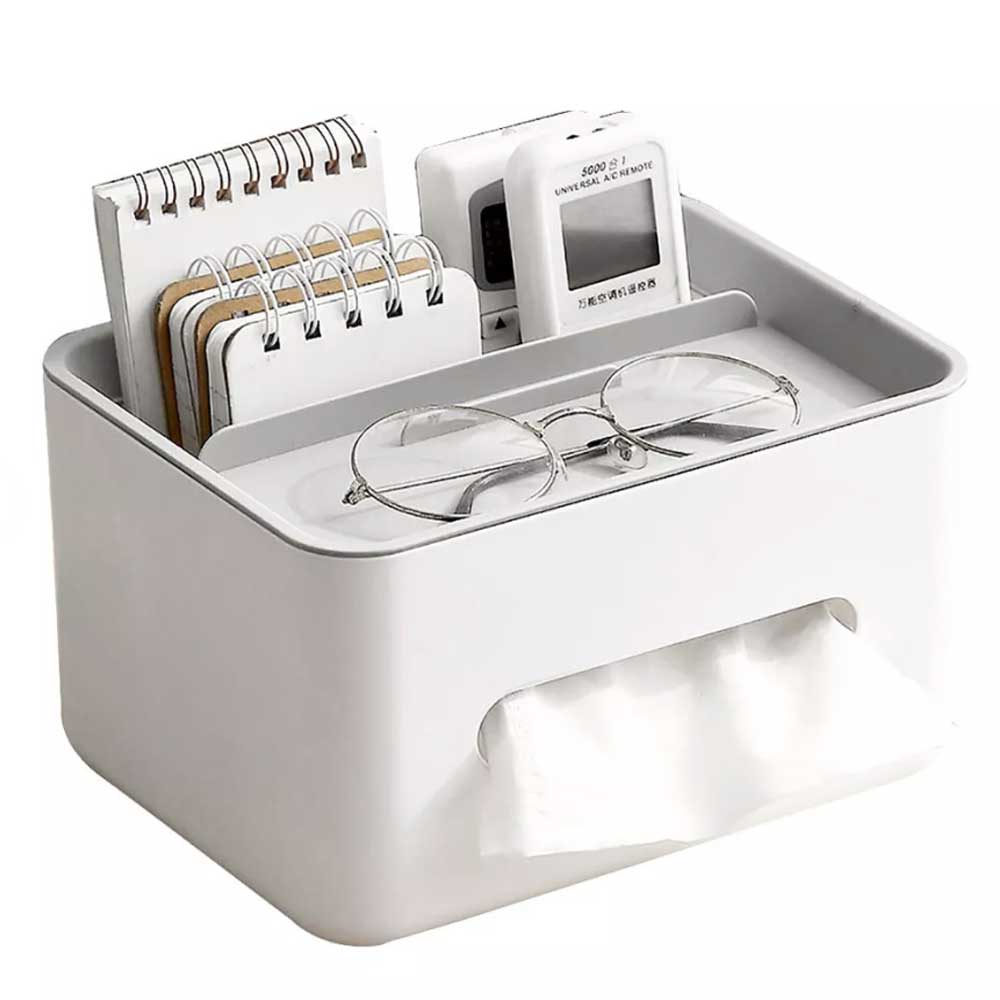 Rectangular Tissue Box Multifunctional Tissue Box Napkin Holder for Living Room