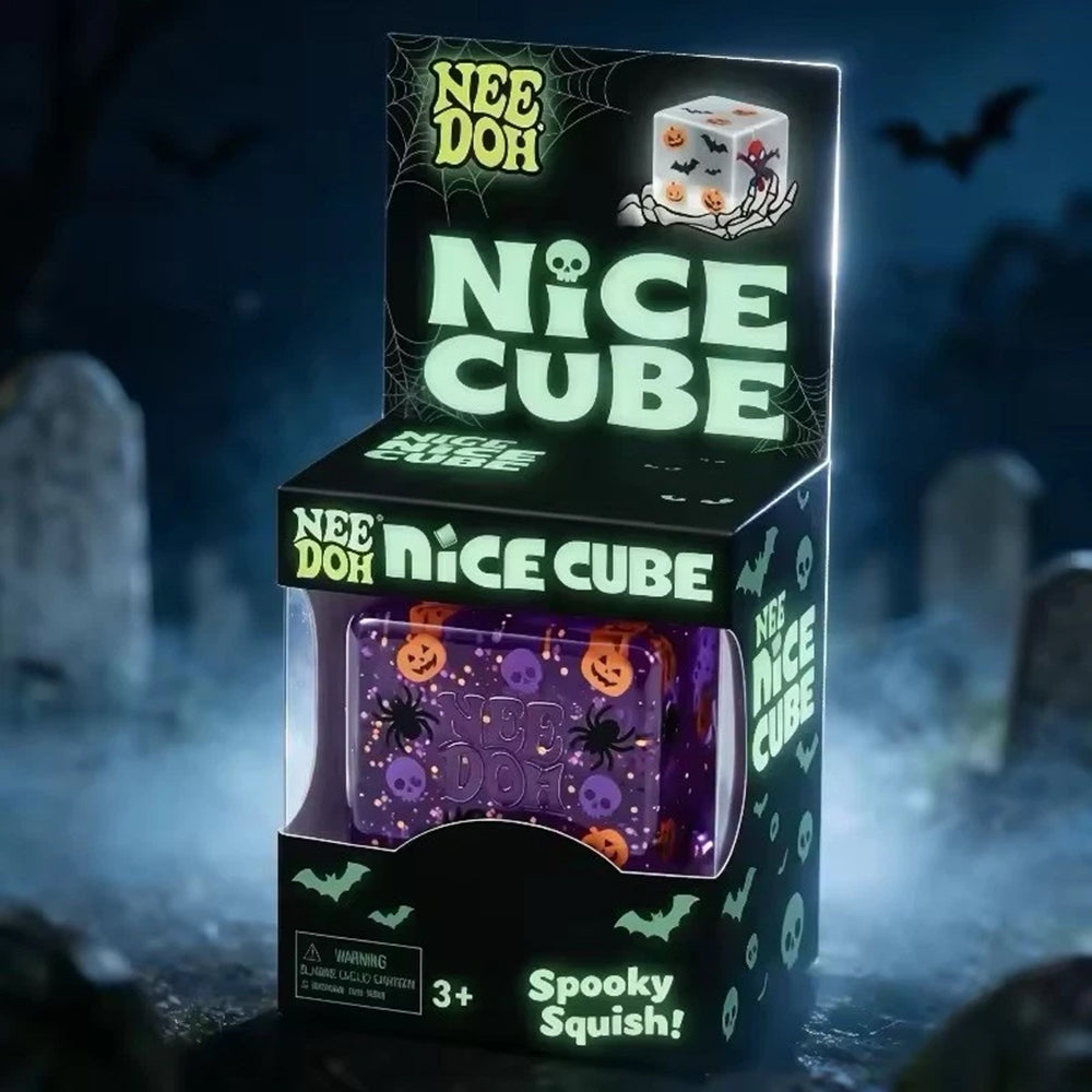 Halloween Squishy Cube Spooky Sensory Toy for Stress Relief