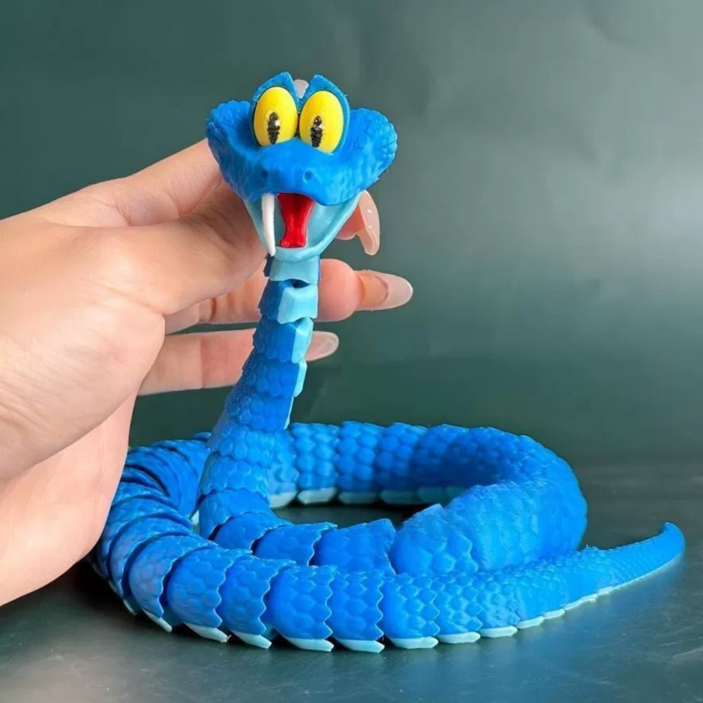 45CM 3D Printed Snake Sipper Action Figure - 30-Point Articulated Gift Toy