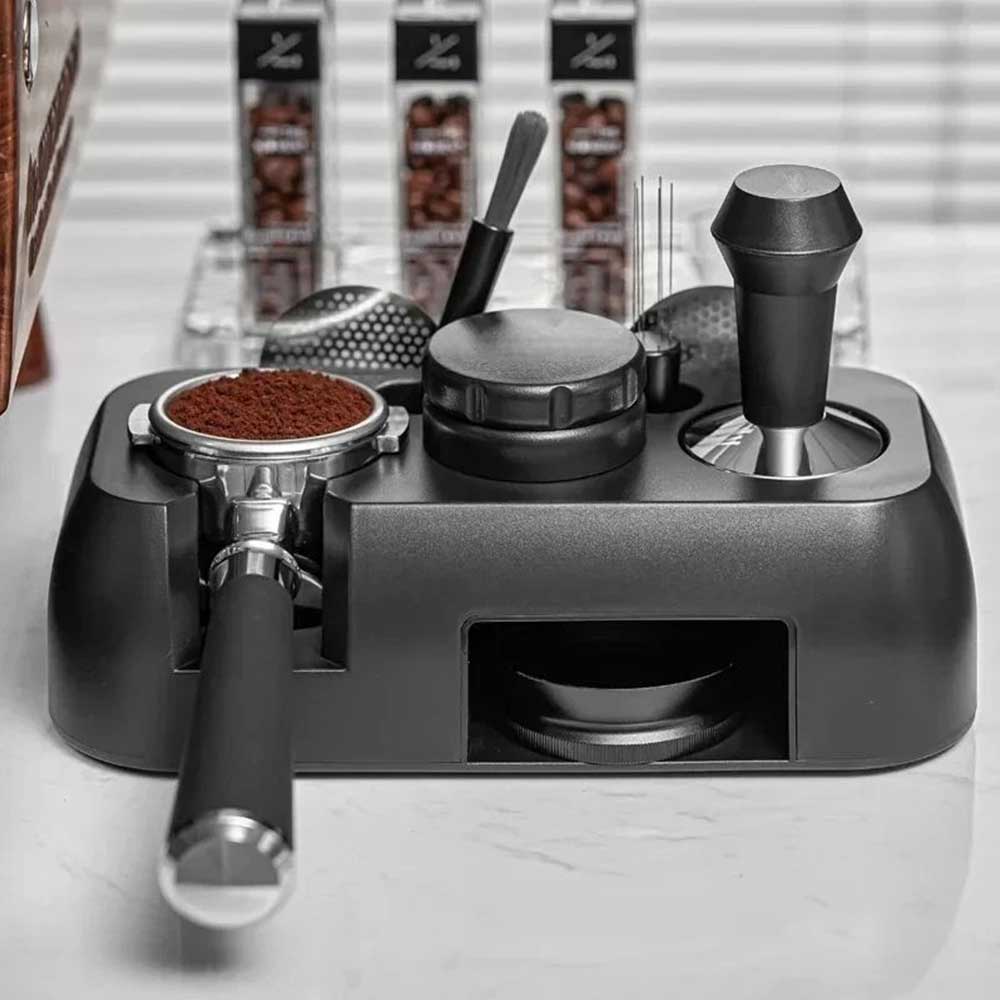 Universal Espresso Tamper Station – 51/53/54/58mm Coffee Portafilter Rack