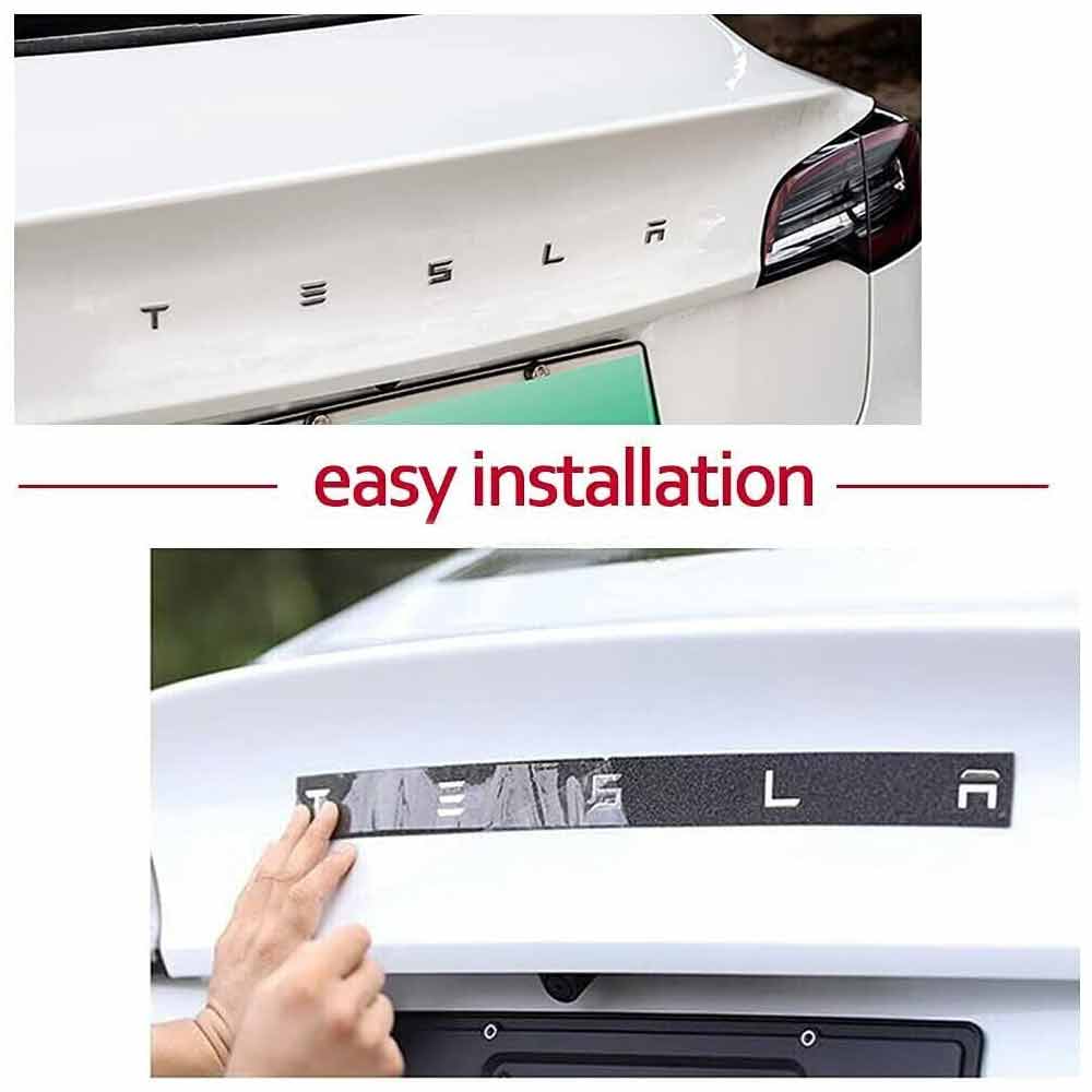 3D Trunk Letters Tailgate Rear Emblem Adhesive Badge for Tesla Model 3 Y X S