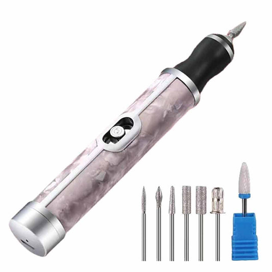 Cordless Nail Grinder for Thick Toenails – 4-Speed Electric Nail File with 7 Attachments, Low Noise & Rechargeable