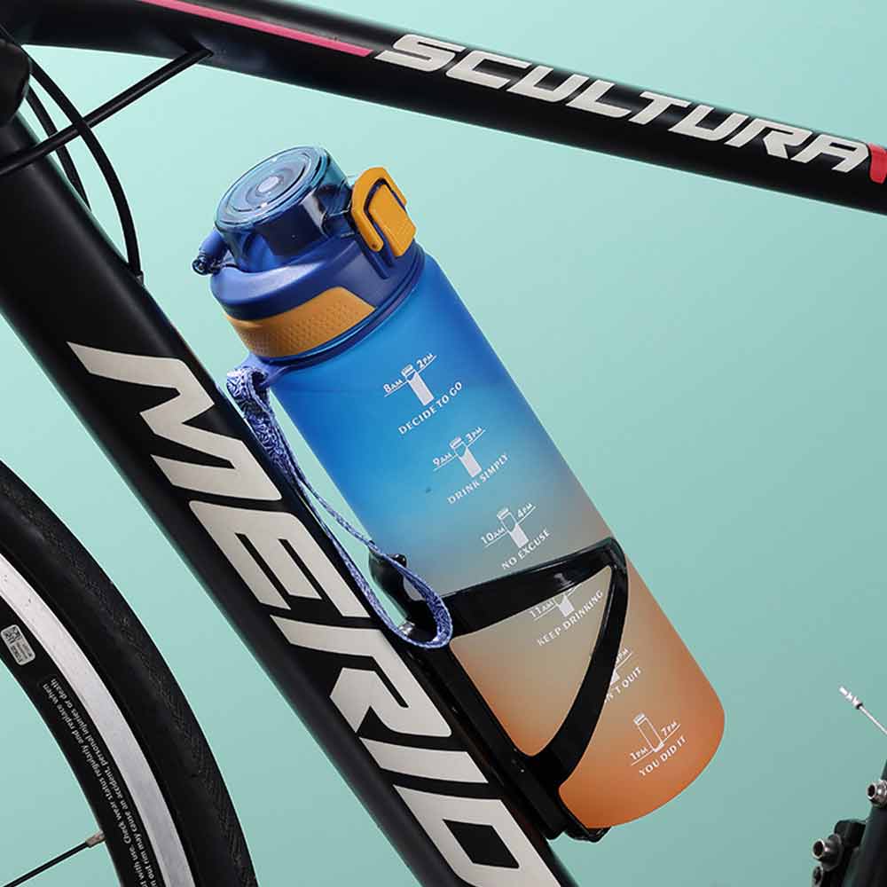 Sports 0.8/1L Water Bottle Gym Drinking Leakproof Bottle With Straw BPA-Free