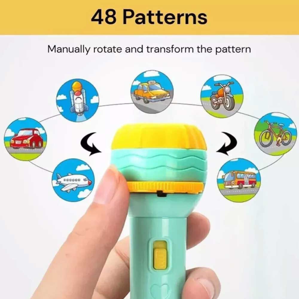 Kids Torch Projector Lights 48 Projection Flashlight Kids Educational Toys