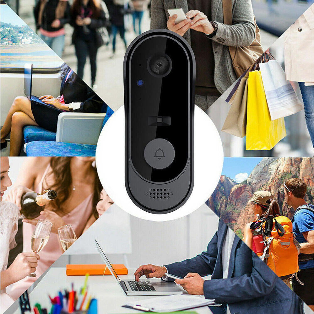 Wireless Smart Video Doorbell WiFi Tuya Security Camera Bell Phone Door Ring