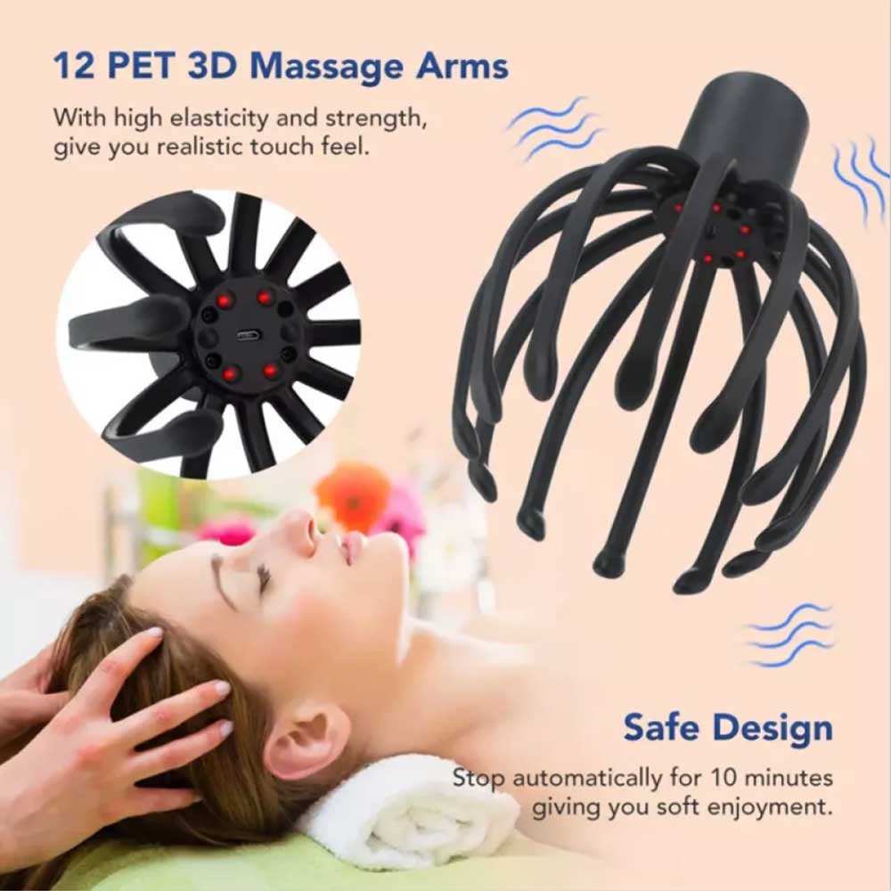 Octopus Scalp Massager, Electric Scalp Massager with 3 Modes Head Massager Relax
