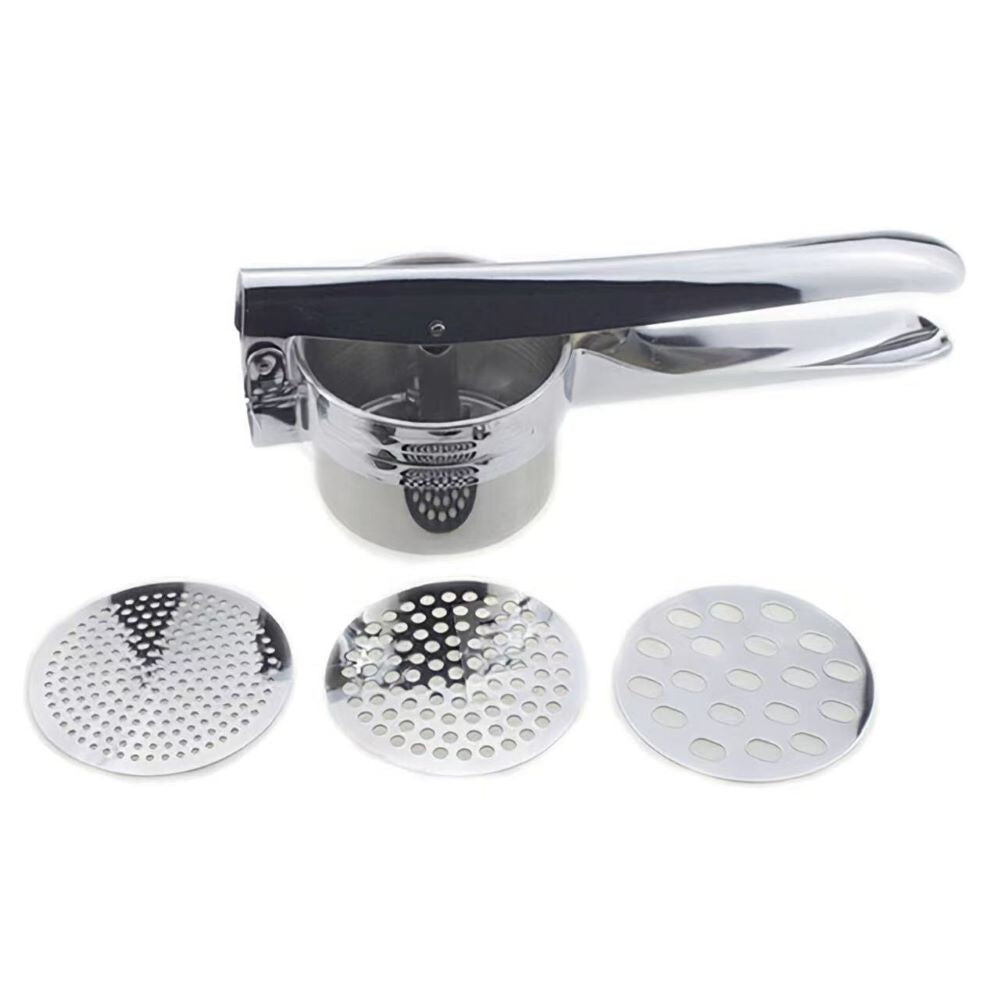 Manual Stainless Steel Juicer & Vegetable Press – for Potato, Lemon, Garlic