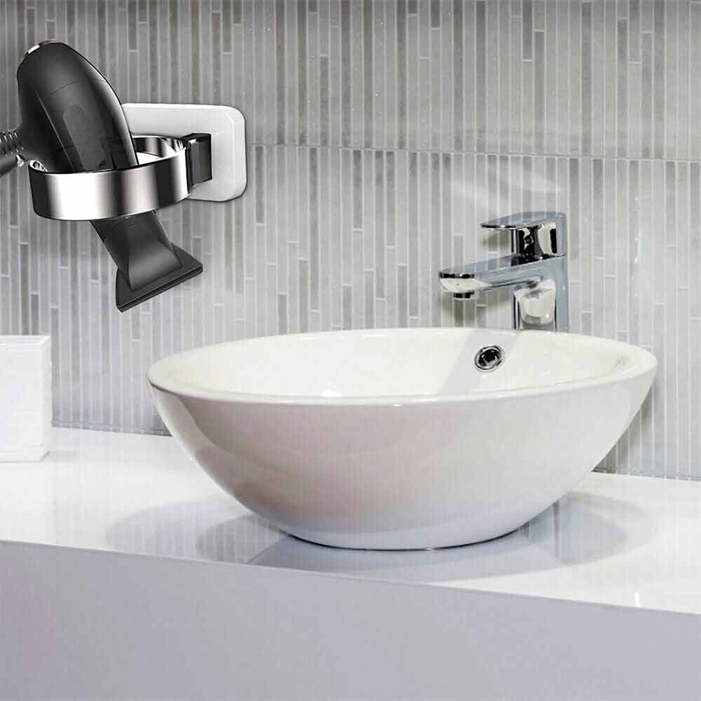 Hairdryer Bracket Stand Wall Mount Hair Dryer Holder  Bathroom Storage Rack